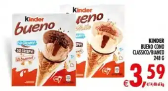 Deco Supermercati Kinder bueno cono classico/bianco offerta