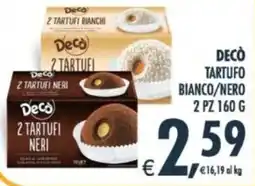 Deco Supermercati Decò tartufo bianco/nero offerta