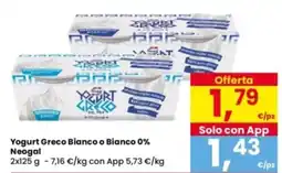 Interspar Yogurt Greco Bianco o Bianco 0% Neogal offerta