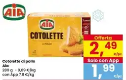 Interspar Cotolette di pollo Aia offerta