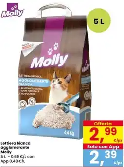 Interspar Lettiera bianca agglomerante Molly offerta