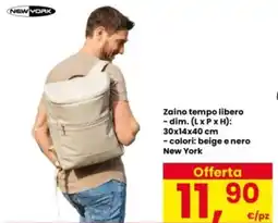 Interspar NEW YORK Zaino tempo libero offerta