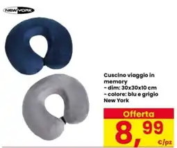 Interspar NEW YORK Cuscino viaggio in memory offerta