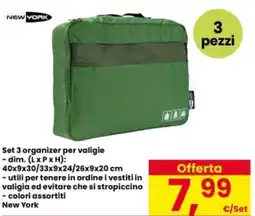 Interspar NEW YORK Set 3 organizer per valigie offerta