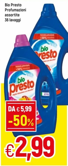 Famila Bio Presto Profumazioni assortite 36 lavaggi offerta