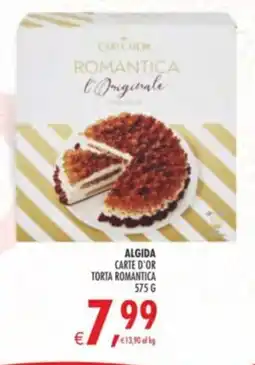 Deco Supermercati Algida carte d'or torta romantica offerta
