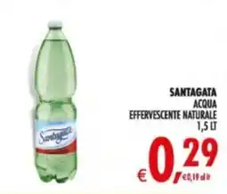 Deco Supermercati Santagata acqua effervescente naturale offerta