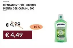 Prezzemolo e Vitale Mentadent collutorio menta delicata offerta