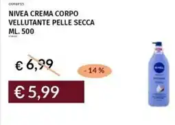 Prezzemolo e Vitale Nivea crema corpo vellutante pelle secca offerta