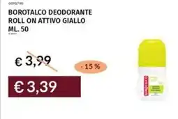 Prezzemolo e Vitale Borotalco deodorante roll on attivo giallo offerta