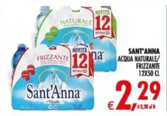 Deco Supermercati Sant'anna acqua naturale/ frizzante offerta