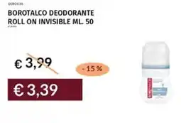 Prezzemolo e Vitale Borotalco deodorante roll on invisible offerta