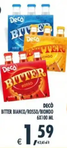 Deco Supermercati Decò bitter bianco/rosso/biondo offerta