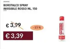 Prezzemolo e Vitale Borotalco spray invisibile rosso offerta