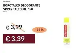 Prezzemolo e Vitale Borotalco deodorante spray talco offerta