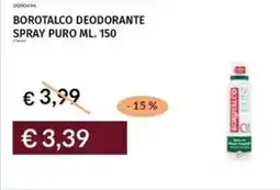 Prezzemolo e Vitale Borotalco deodorante spray puro offerta