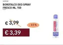 Prezzemolo e Vitale Borotalco deo spray fresco offerta