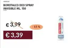 Prezzemolo e Vitale Borotalco deo spray invisible offerta