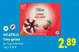Lidl GELATELLI Cono gelato offerta