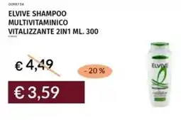 Prezzemolo e Vitale Elvive shampoo multivitaminico vitalizzante 2in1 offerta