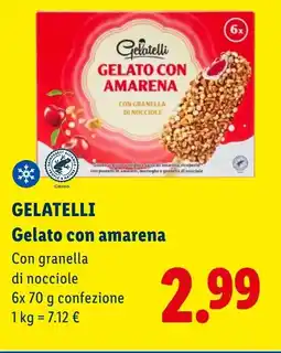 Lidl GELATELLI Gelato con amarena offerta