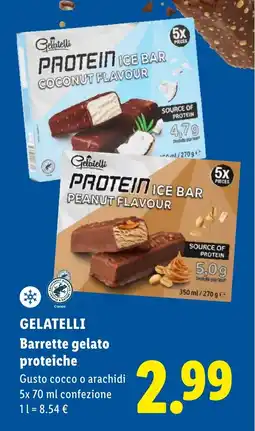 Lidl GELATELLI Barrette gelato proteiche offerta