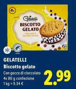 Lidl GELATELLI Biscotto gelato offerta