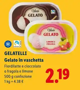 Lidl GELATELLI Gelato in vaschetta offerta