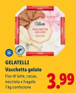 Lidl GELATELLI Vaschetta gelato offerta