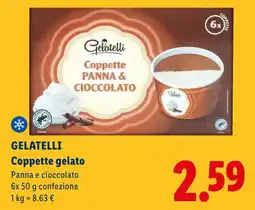 Lidl GELATELLI Coppette gelato offerta