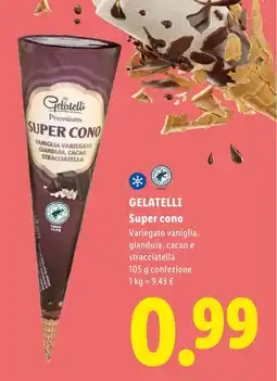 Lidl GELATELLI Super cono offerta