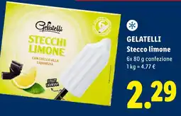 Lidl GELATELLI Stecco limone offerta