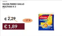 Prezzemolo e Vitale Vileda panno giallo multiuso x 3 offerta