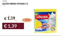 Prezzemolo e Vitale Vileda panno spugna x 3 offerta
