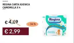 Prezzemolo e Vitale Regina carta igienica camomilla x4 offerta