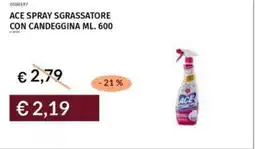 Prezzemolo e Vitale Ace spray sgrassatore con candeggina offerta
