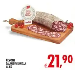 Deco Supermercati Levoni salame paisanella offerta
