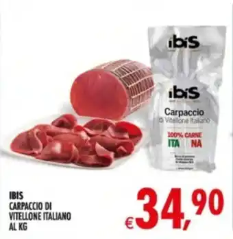 Deco Supermercati Ibis carpaccio di vitellone italiano offerta