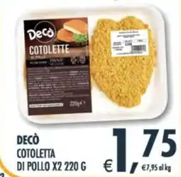 Deco Supermercati Decò cotoletta di pollo x2 offerta