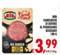 Deco Supermercati Aia hamburger di bovino al parmigiano reggiano offerta
