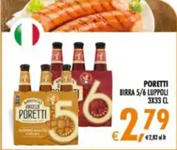 Deco Supermercati Poretti birra 5/6 luppoli offerta