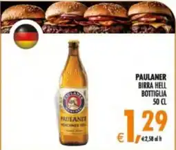 Deco Supermercati Paulaner birra hell bottiglia offerta