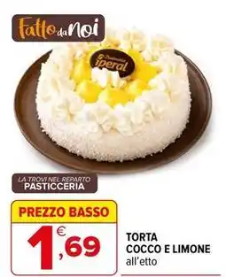 Iperal Torta cocco e limone offerta