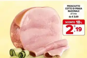 Iperal Prosciutto cotto di praga nazionale offerta