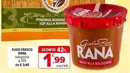 Iperal Sugo fresco Rana offerta