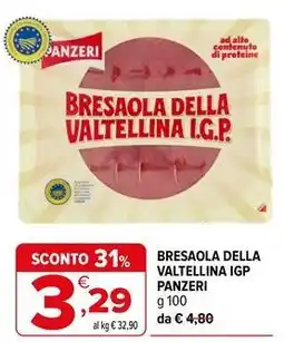 Iperal Bresaola della valtellina IGP Panzeri offerta