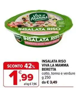 Iperal Insalata riso viva la mamma Beretta offerta