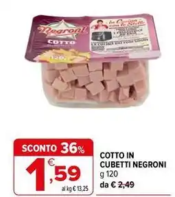 Iperal Cotto in cubetti Negroni offerta