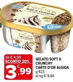 Iperal Gelato soft & crunchy carte d'or Algida offerta