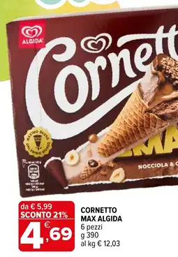 Iperal Cornetto max Algida offerta